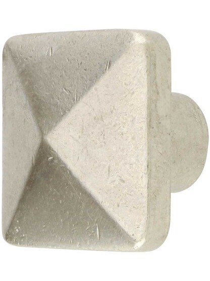 Bronze Pyramid 1 1/2-Inch Cabinet Knob in White Bronze.